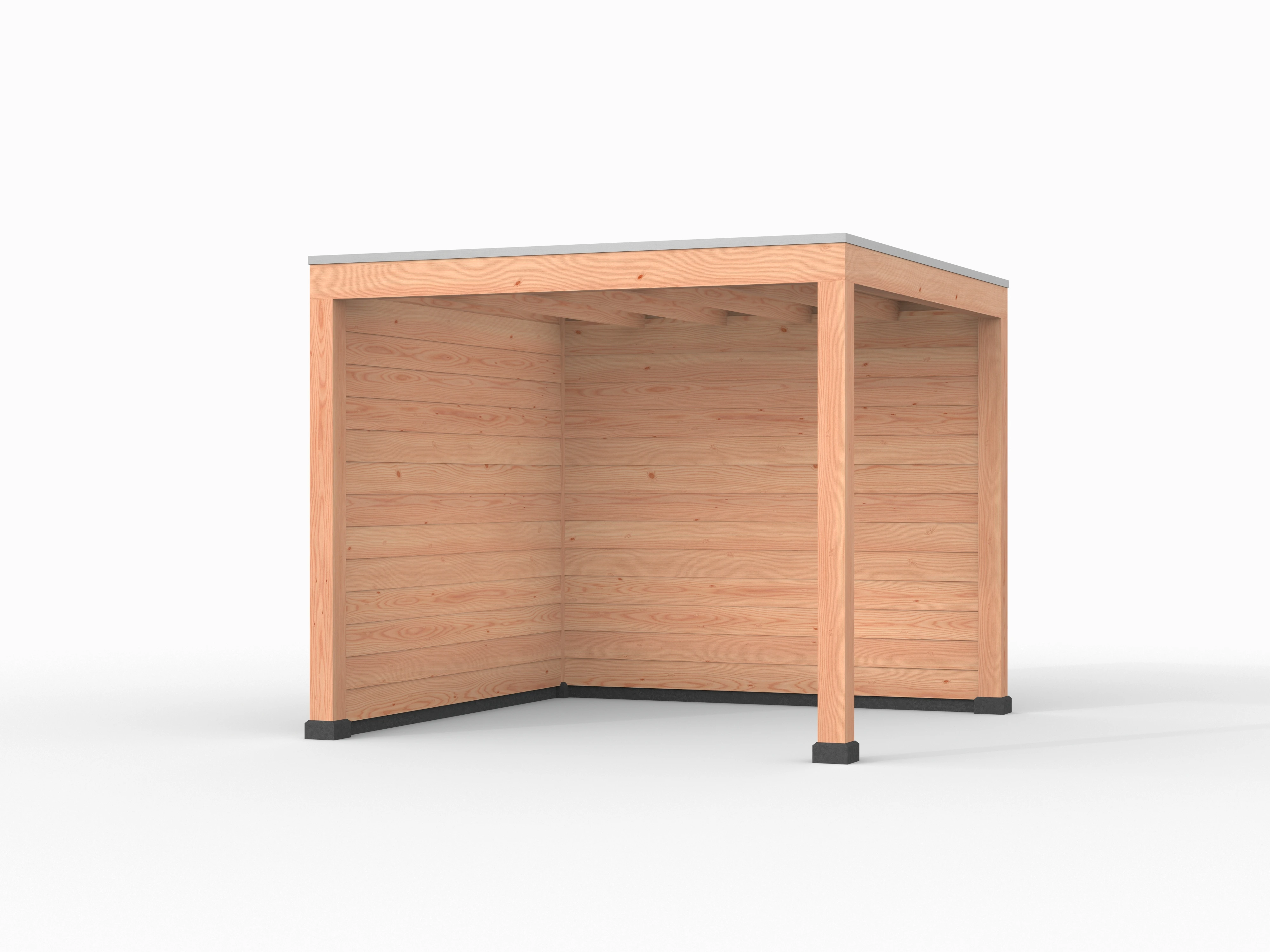 Douglas overkapping, 300 x 300, met achterwand en zijwand, Westwood Elegant - Afbeelding 1